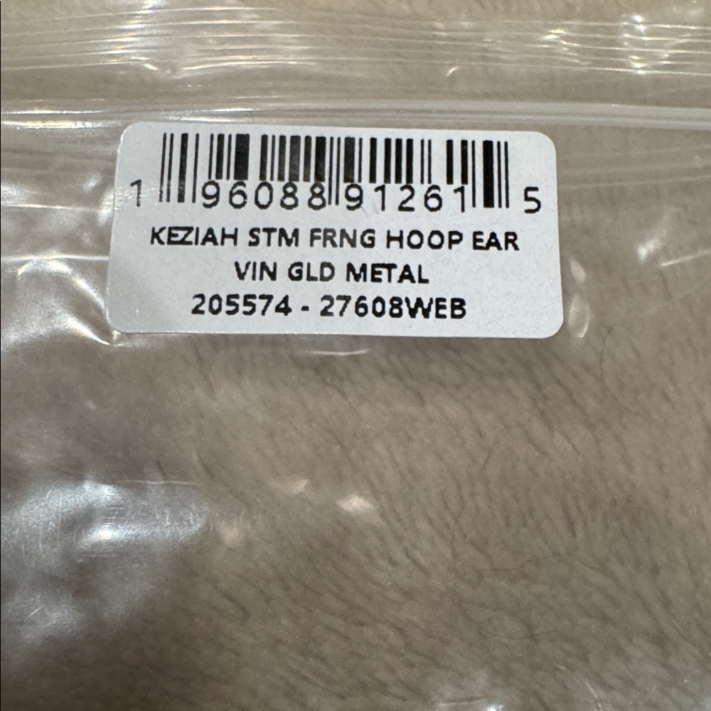 Kendra Scott Keziah Vintage Gold Statement Fringe Hoop Earrings - Picture 2 of 5